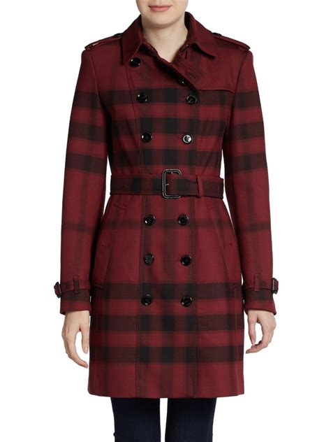 burberry trench coat red plaid